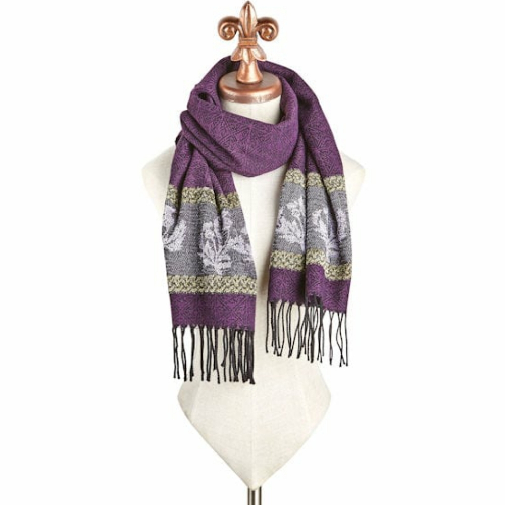 Celtic thistle wool scarf NWT